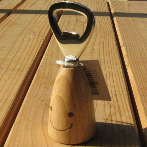 Nagao Waiwai Kitchen Bottle Opener 11.1cm Stainless Steel Wood Japan Made-Kiichin - The #1 Place for Japanese Goods in Your Hand!