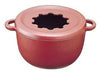 Iwachu Nambu Ironware Red Fondue Pot 25311 - Durable Cookware-Kiichin - The #1 Place for Japanese Goods in Your Hand!
