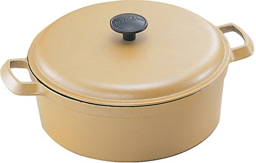 Iwachu Nanbu Ironware Stew Pan 18cm Yellow - Durable Family Cookware-Kiichin - The #1 Place for Japanese Goods in Your Hand!