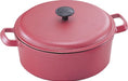 Iwachu Nanbu Ironware Family Stew Pan 23cm Red Durable Cookware-Kiichin - The #1 Place for Japanese Goods in Your Hand!