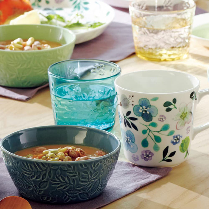 Narumi Floral Clover Garden Mug 340Cc Green Microwave Dishwasher Safe