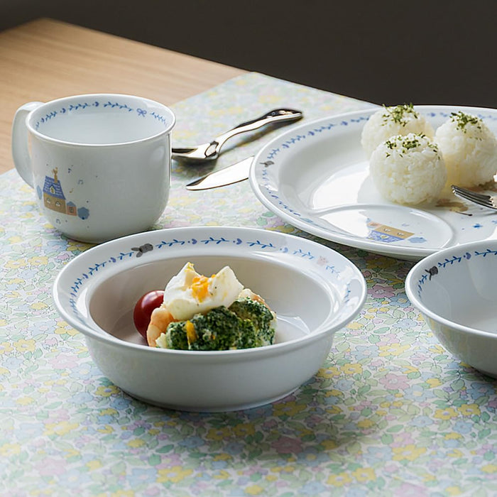 Narumi Bremen Japanese Children's Porridge Bowl - Heat-Resistant Porcelain-Kiichin - The #1 Place for Japanese Goods in Your Hand!
