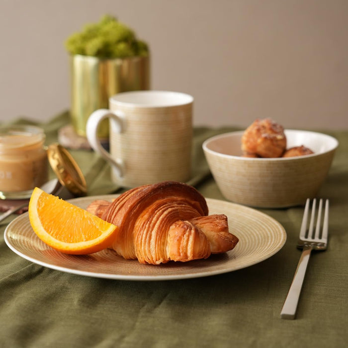 Narumi 21cm Gold Luminar Plate - Stylish Modern Dinner & Cake Plate Gift Boxed