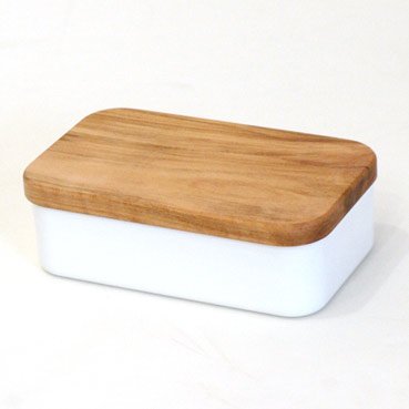 Noda Horo Enamel Butter Case for 200G - Durable Kitchen Storage Solution
