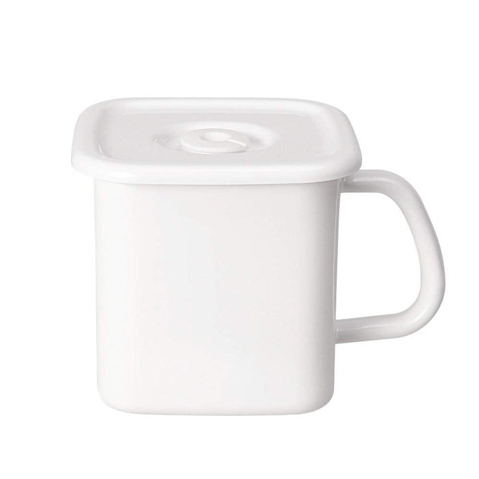 Noda Horo White Storage Container with Airtight Lid & Handle - Made in Japan-Kiichin - The #1 Place for Japanese Goods in Your Hand!
