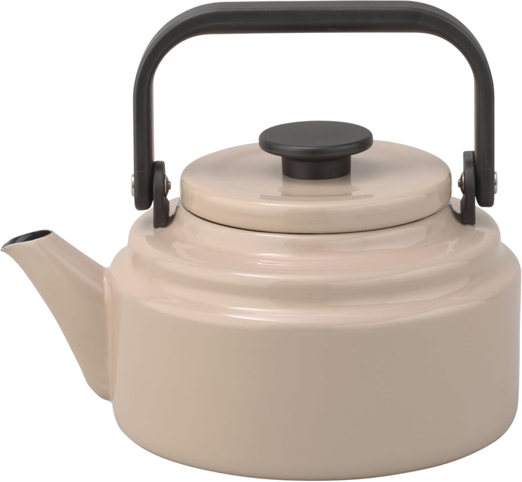 Noda Horo Amukettle Beige Enamel Induction Ready Heat Resistant Am-20K Be