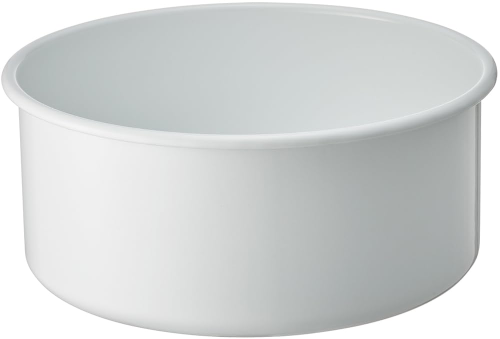 Noda Horo Enamel Washtub 8L Heat-Resistant Round Made in Japan Nw-Ar