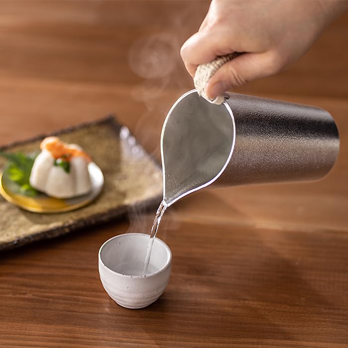 Nousaku Tinware Chirori Sake Warmer 380ml-Kiichin - The #1 Place for Japanese Goods in Your Hand!
