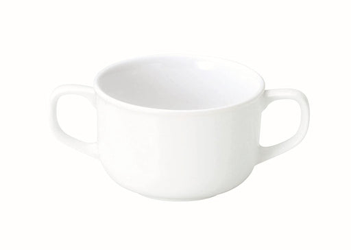 Ogiso Double-Handed Porcelain Cup for Daycares Easy Grip White-Kiichin - The #1 Place for Japanese Goods in Your Hand!