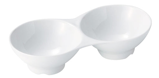 Ogiso Two-Compartment Baby Tableware - Porcelain Daycare Approved White-Kiichin - The #1 Place for Japanese Goods in Your Hand!