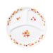 Ogiso Lunch Plate 22cm - 3 Compartment Porcelain Plate for Nurseries Blume Orange-Kiichin - The #1 Place for Japanese Goods in Your Hand!