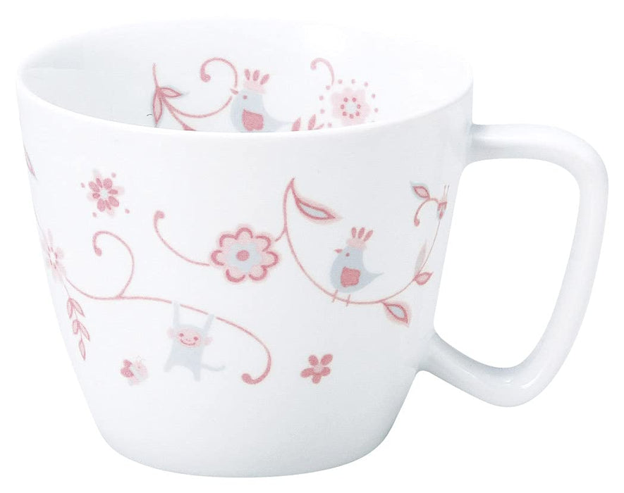 Ogiso Sarasa Pink Nursery Tableware Cup with Easy Handle Reinforced Porcelain-Kiichin - The #1 Place for Japanese Goods in Your Hand!