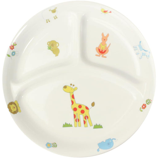 Ogiso Porcelain Three-Compartment Lunch Plate 17261250B200 Safari Design-Kiichin - The #1 Place for Japanese Goods in Your Hand!