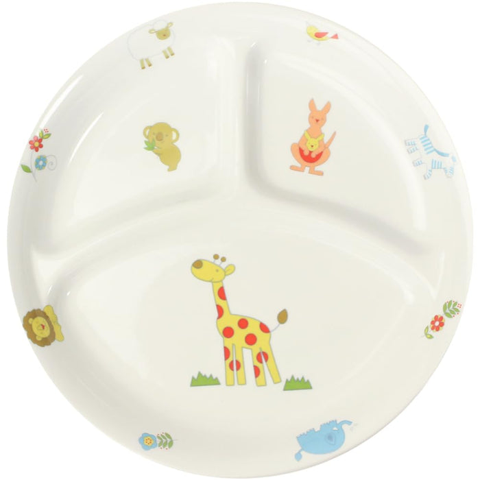 Ogiso Porcelain Three-Compartment Lunch Plate 17261250B200 Safari Design-Kiichin - The #1 Place for Japanese Goods in Your Hand!