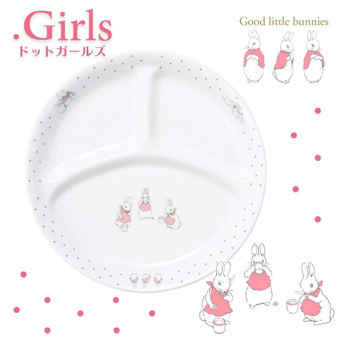 Ogiso Peter Rabbit Dot Girls Lunch Plate Dishwasher Microwave Safe-Kiichin - The #1 Place for Japanese Goods in Your Hand!
