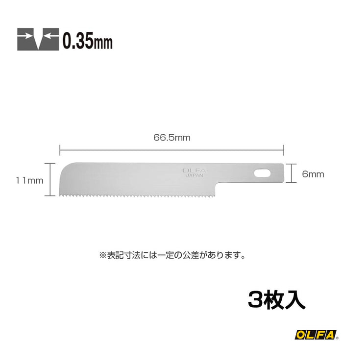 Olfa Hobby Saw Wide Replacement Blade A XB167A 3 Pieces - Olfa Brand