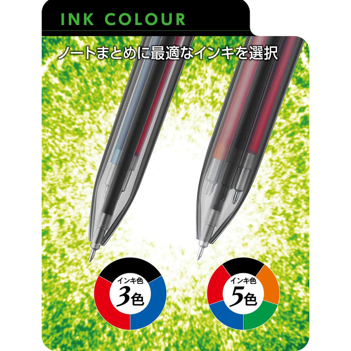 Pentel Black Edition 5-Color Ballpoint Pen I Plus BGH5MBR3 Black Green