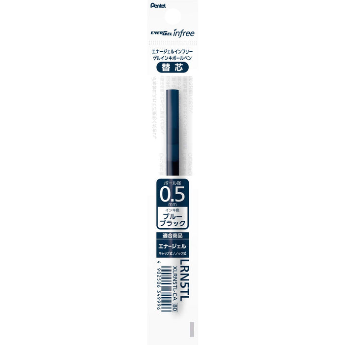 Pentel EnerGel 0.5 Blue Black Ballpoint Pen Refill XLRN5TL-CA Pack of 10