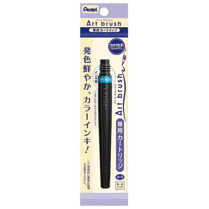 Pentel 藝術畫筆 XFR-110 天藍色畫筆 10 件裝