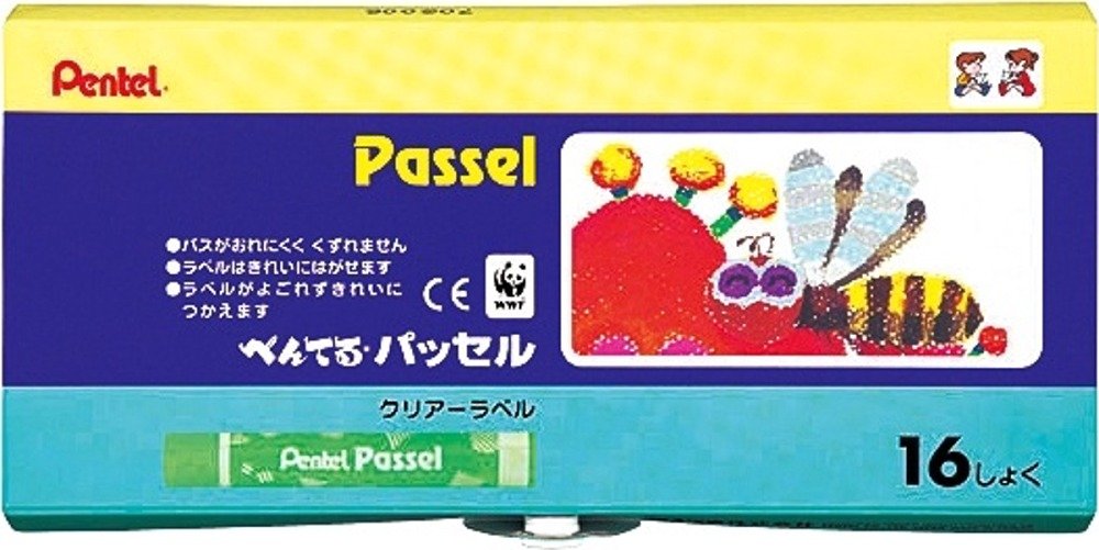 Pentel 16 色蜡笔 Passel Ghpa116D - 高品质美术用品