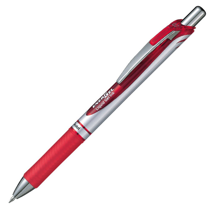 Pentel EnerGel BL77-B 0.7mm Red Gel Ink Ballpoint Pen Pack of 10