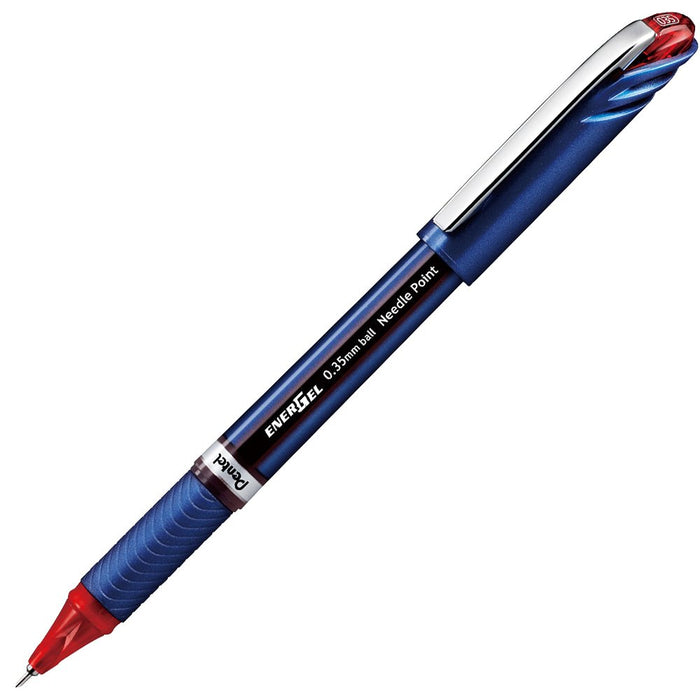 Pentel Energel 歐洲紅中性墨水原子筆 0.35 毫米 5 件套