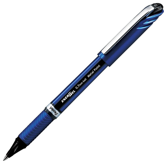 Pentel EnerGel Euro 黑色凝胶墨水圆珠笔 0.7 毫米 5 支装