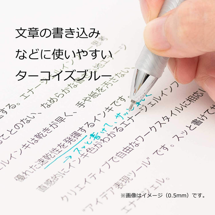 Pentel Energel Infree 0.5 綠松石藍凝膠原子筆 10 支裝