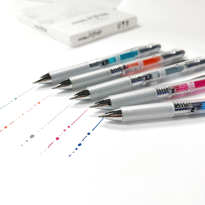 Pentel EnerGel Infree 0.7mm Gel Ink Ballpoint Pen 10 Colors Pack