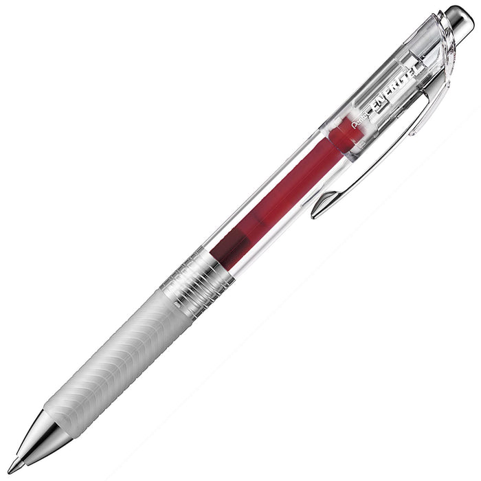 Pentel Energel Infree Burgundy Gel Ink Ballpoint Pen 0.7mm Pack of 10