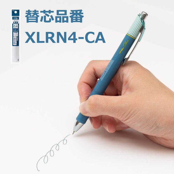 Pentel Energel Klena 04 凝胶墨水圆珠笔蓝黑色 10 支装