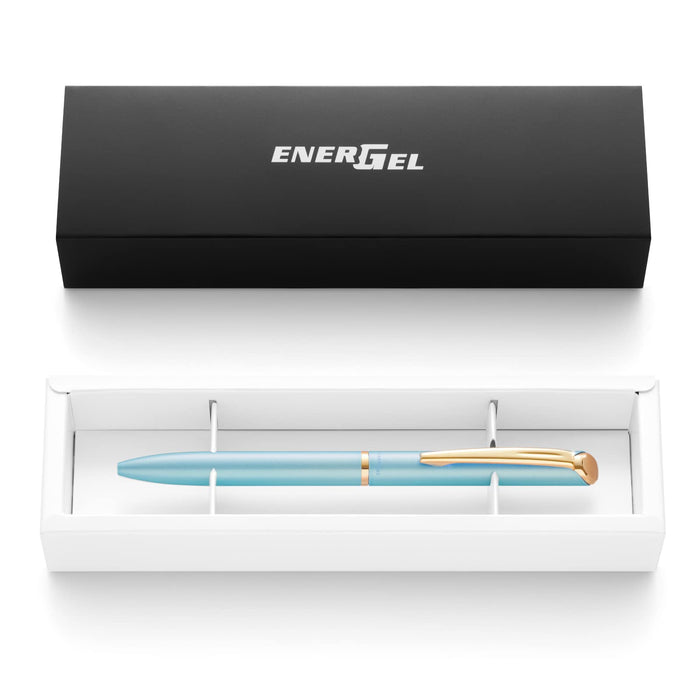 Pentel Energel Philography 0.5mm Pastel Blue Gel Ink Pen in Gift Box