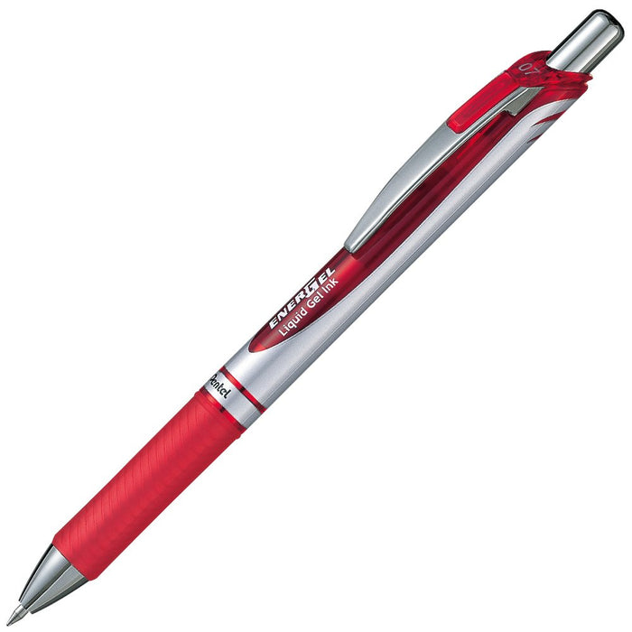 Pentel Retractable Energel 0.7mm Red Gel Ink Ballpoint Pen 5 Pieces Pack