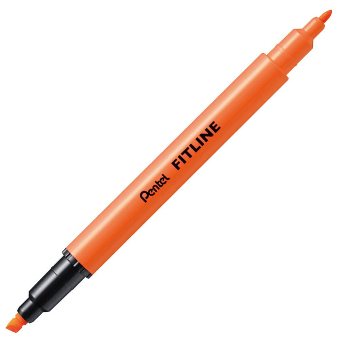 Pentel Fitline 橙色荧光笔 10 支装 - SLW11-F