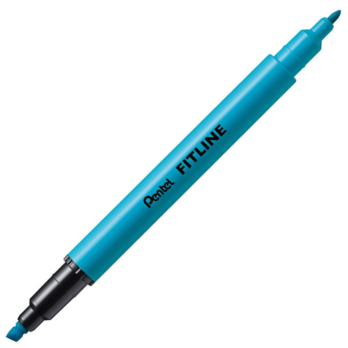 Pentel Sky Blue Fitline Highlighters Pack of 10 - SLW11-S Series