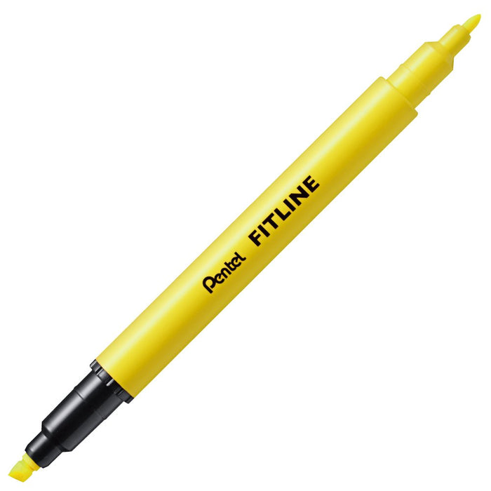 Pentel Fitline Yellow Highlighter SLW11-G Pack of 10 Pieces