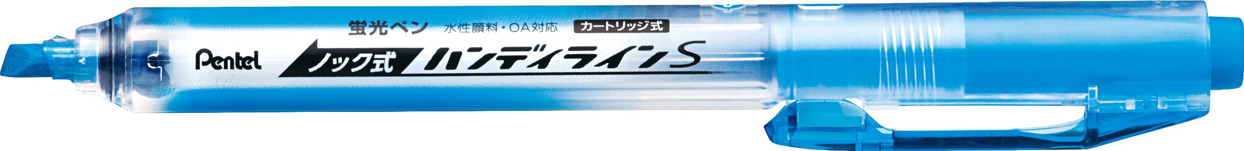 Pentel Handy Line S 敲击式荧光笔（天蓝色）10 支装 SXNS15-S