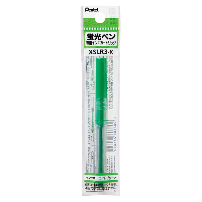 Pentel Handy Line S 螢光筆淺綠色墨水匣 10 支裝