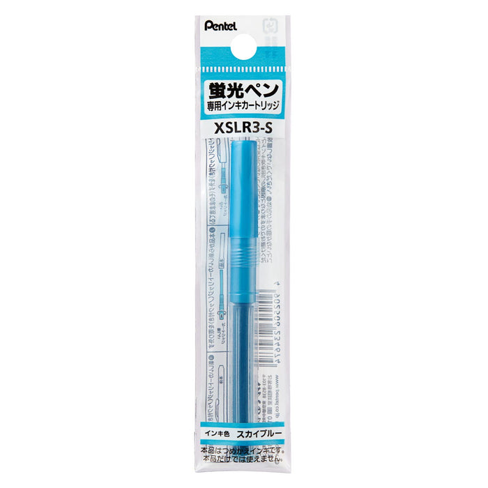 Pentel Handy Line S Xslr3-S 10 支天藍色螢光筆筆芯