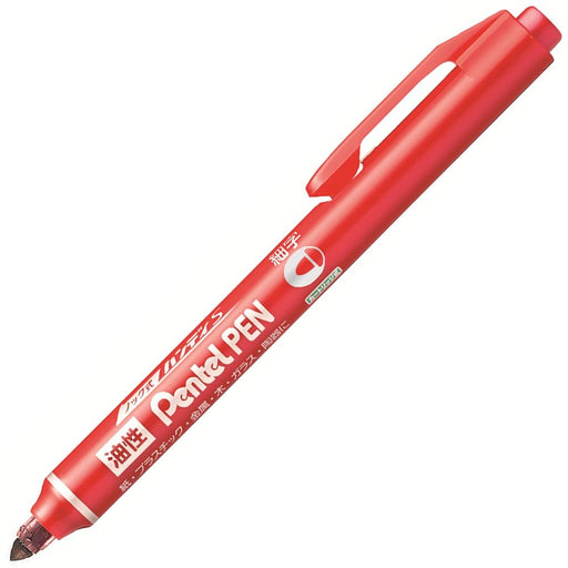 Pentel Fine Point Red Permanent Marker Knock Type Handy S 10 Pieces NXS15-BP-Kiichin - The #1 Place for Japanese Goods in Your Hand!