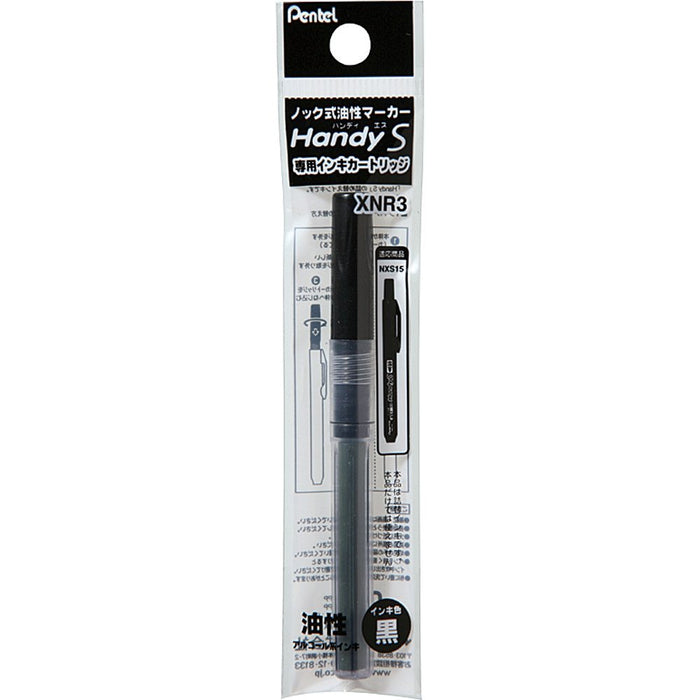 Pentel Handy S XNR3-A Marker Ink Cartridge Set of 10 in Black