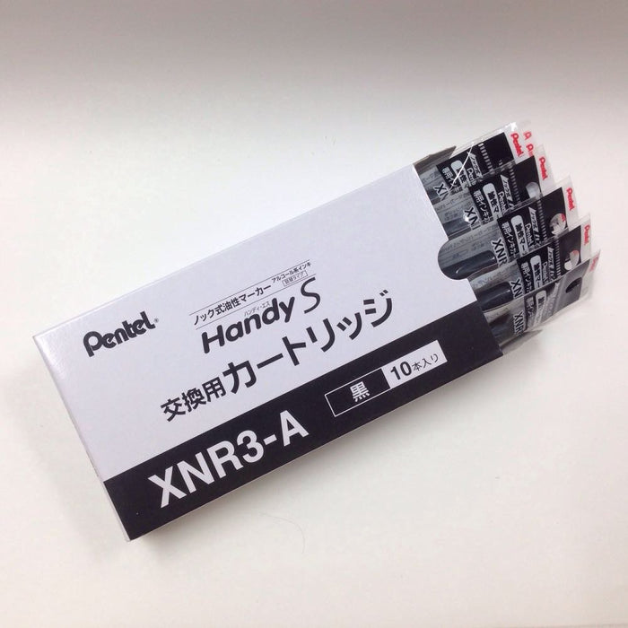 Pentel Handy S XNR3-A 標記墨盒 10 件裝黑色