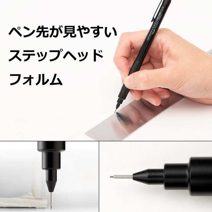 Pentel Pro Graph 1000 Mechanical Pencil 0.3mm Precision Tip