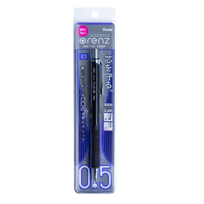 Pentel Orens Metal Grip Mechanical Pencil 05 Xpp1005G2-A in Black