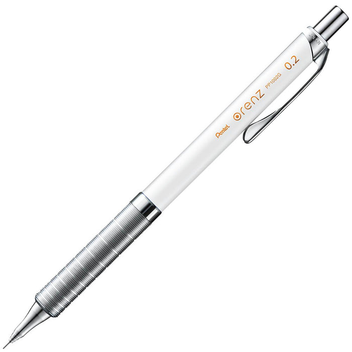 Pentel Orens Mechanical Pencil White Axis Metal Grip 0.2mm - XPP1002G-W