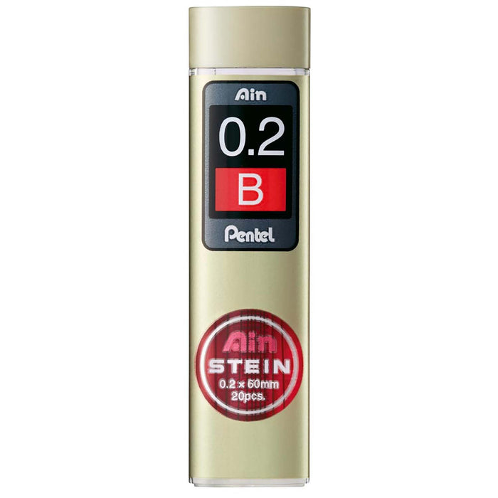 Pentel Ein Stein B C272W-B 0.2 Mechanical Pencil Refill 10 Pieces