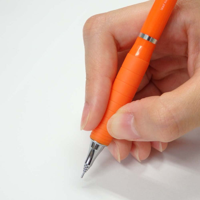 Pentel 0.2mm Mechanical Pencil with Orange Rubber Grip and Shaft