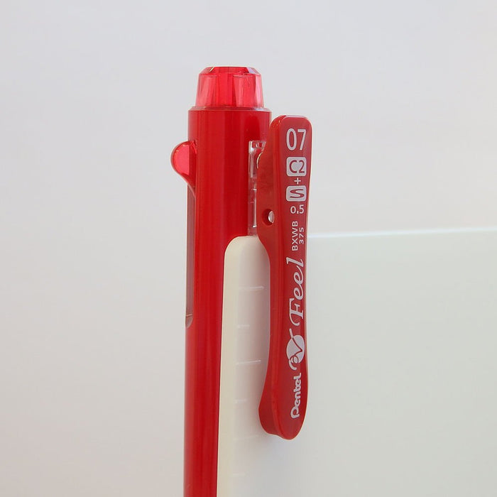 Pentel Feel 2+S 0.7 Multifunctional Ballpoint Pen Metallic Red