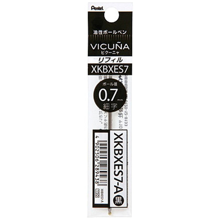 Pentel Vicuna Ex 0.7mm Black Ballpoint Pen Refill - Pack of 10