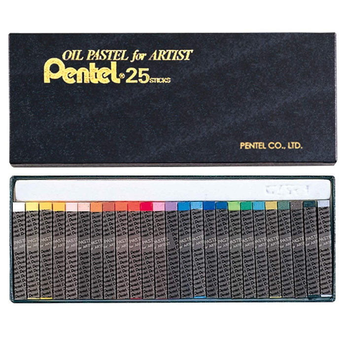 Pentel 專業油畫棒套裝 PTA-25D 25 種鮮豔顏色